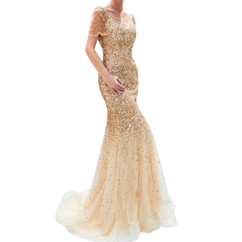 Robe Sequin Or