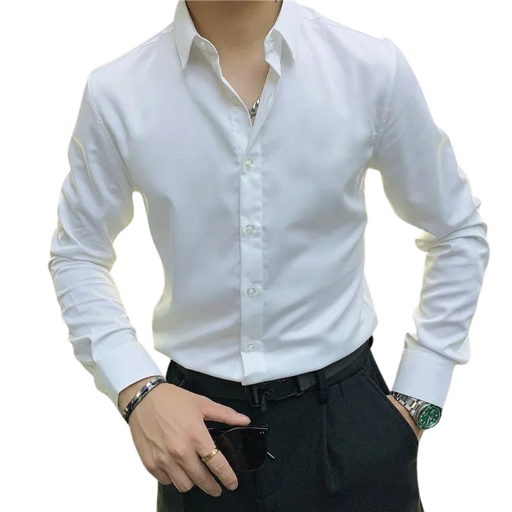 Chemise Blanc Strass Couronne Homme