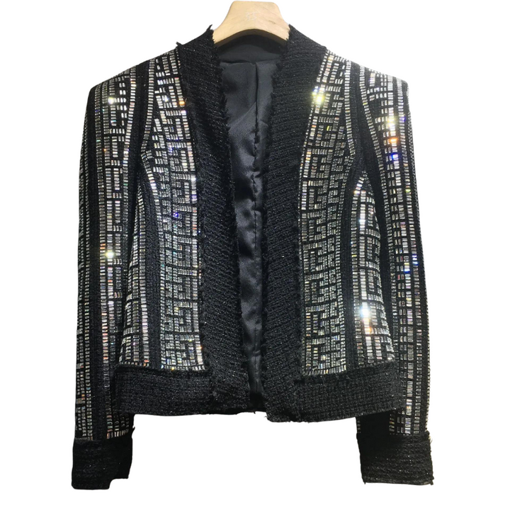 Veste Noir Strass Femme