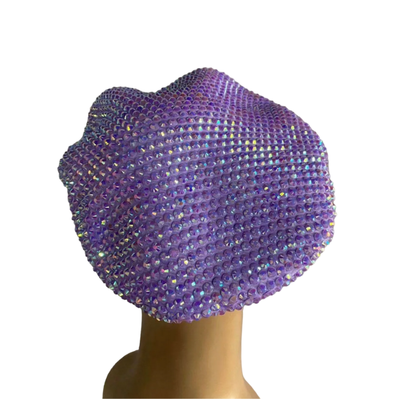 Béret Strass Homme Femme violet