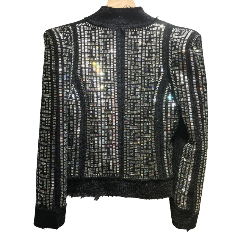 Veste Noir Strass Femme