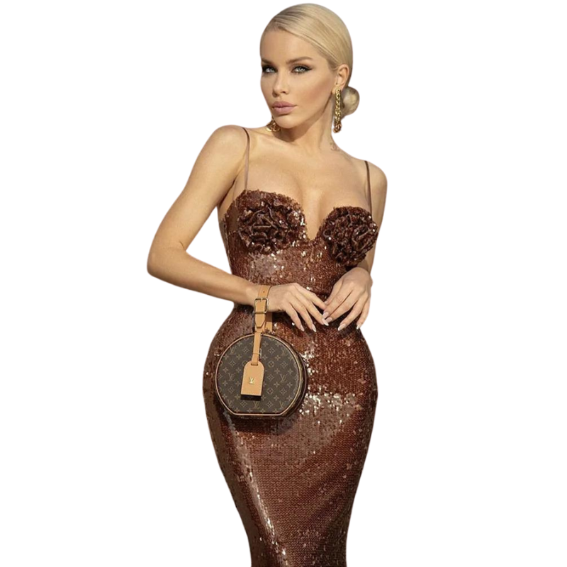 Robe Crayon Robe Bretelle Paillette Robe de soirée midi à sequins pour les invit Robe Crayon Robe Bretelle Paillette Robe de soirée midi à sequins pour les invit