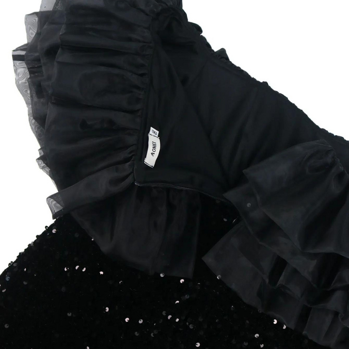 Robe Gala Paillette Noir