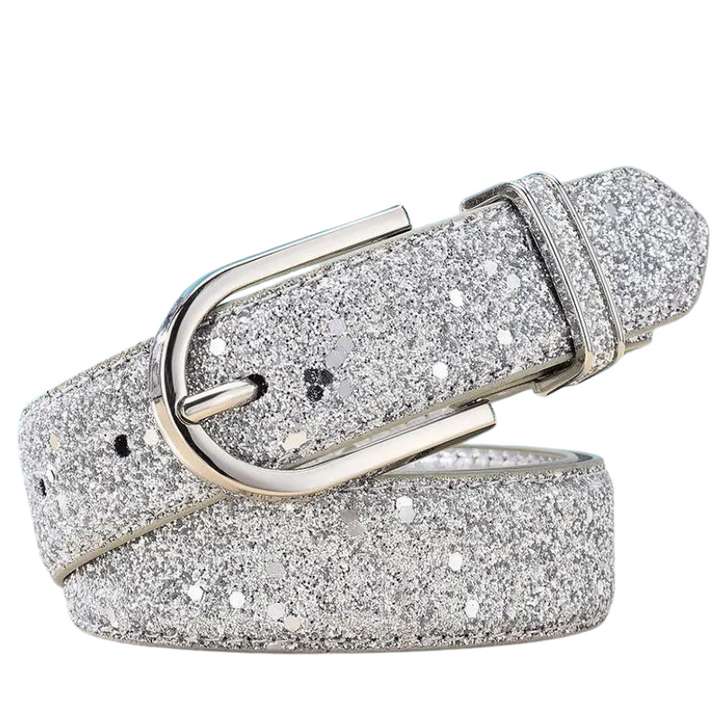 Ceinture Paillette argent