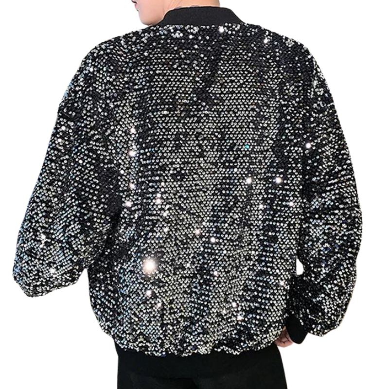 Veste Bomber Paillette Homme Strass Paillettes – Strass-Paillettes