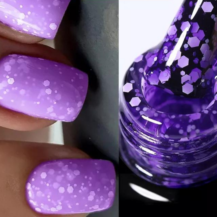 Gel à Ongles Pailleté Violet paillette