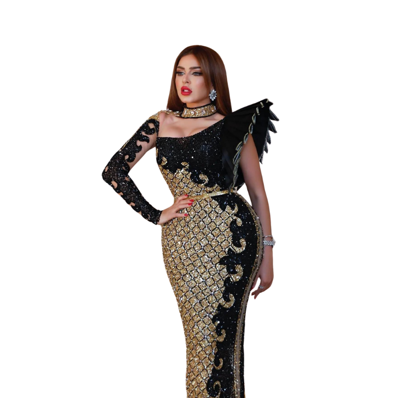 Robe De Soirée Noir Et Strass - Taille Unique (du 36 Au 42), Neuf Avec étiquettes