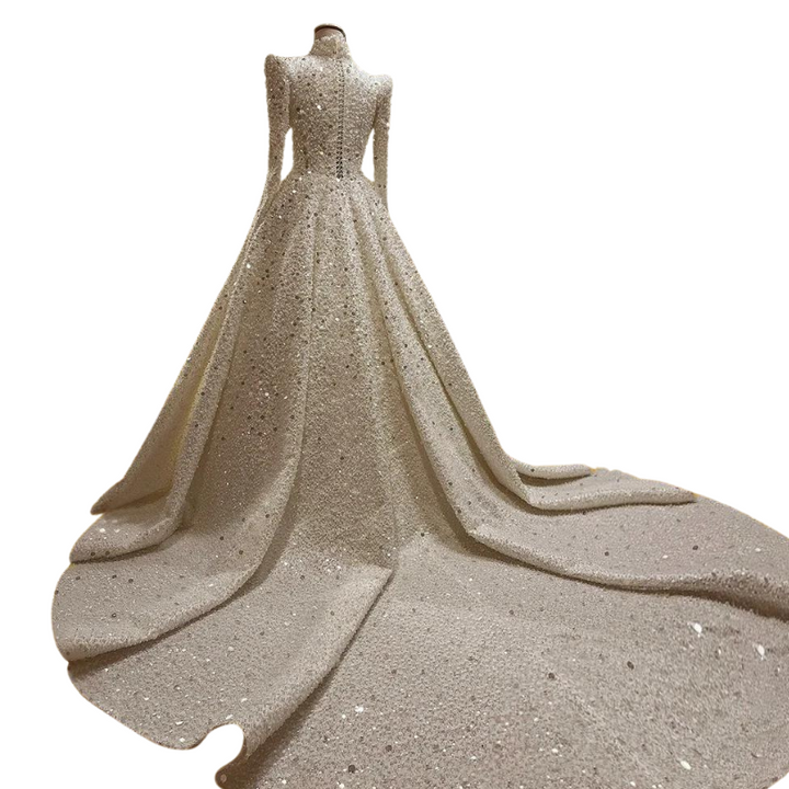 Robe de Mariée Princesse Paillette Avec Traine