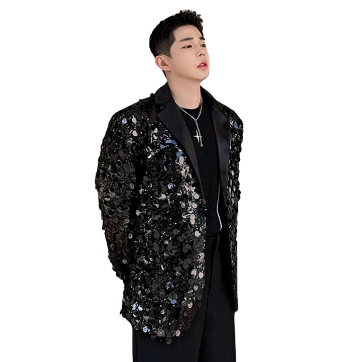 Blazer Noir  Sequin Homme