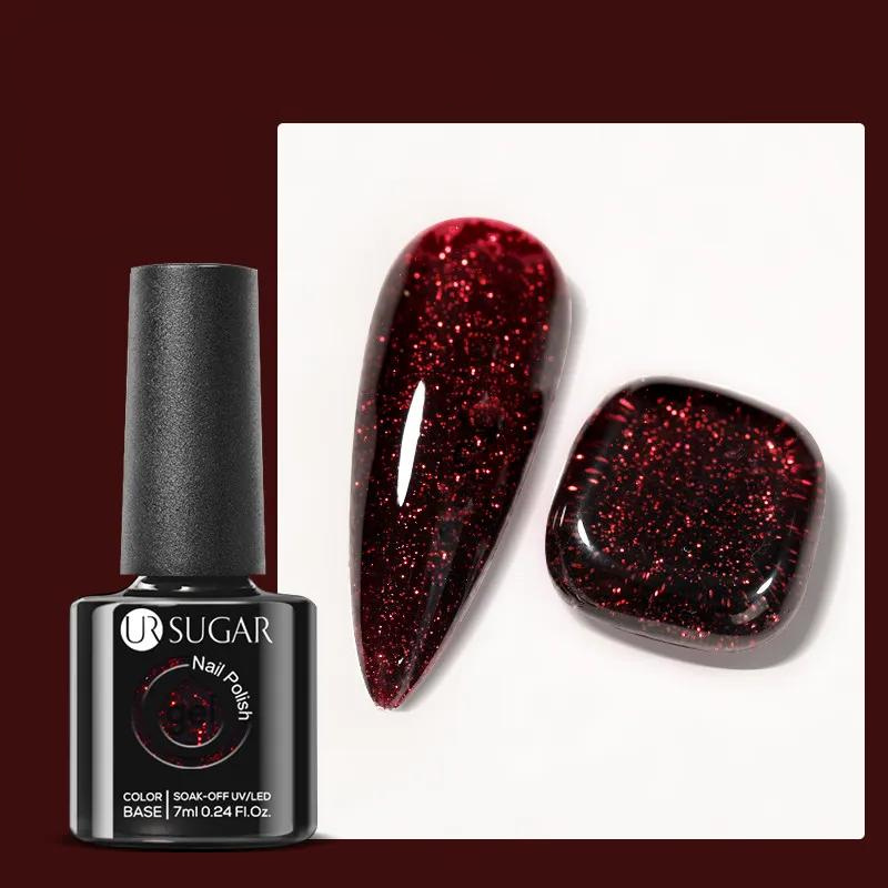 Gel à Ongles Pailleté bordeaux