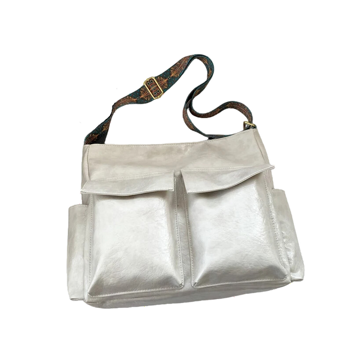 Sac Argenté Multi Poches Beige