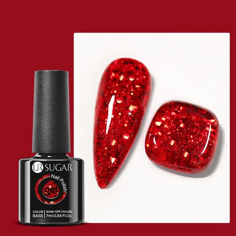 Gel à Ongles Pailleté rouge