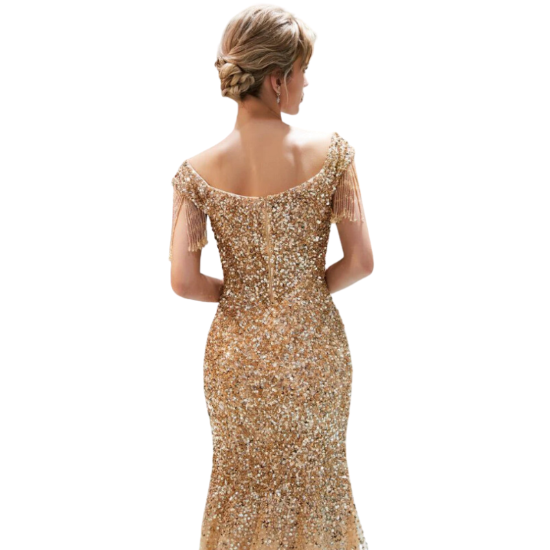 Robe Sequin Or