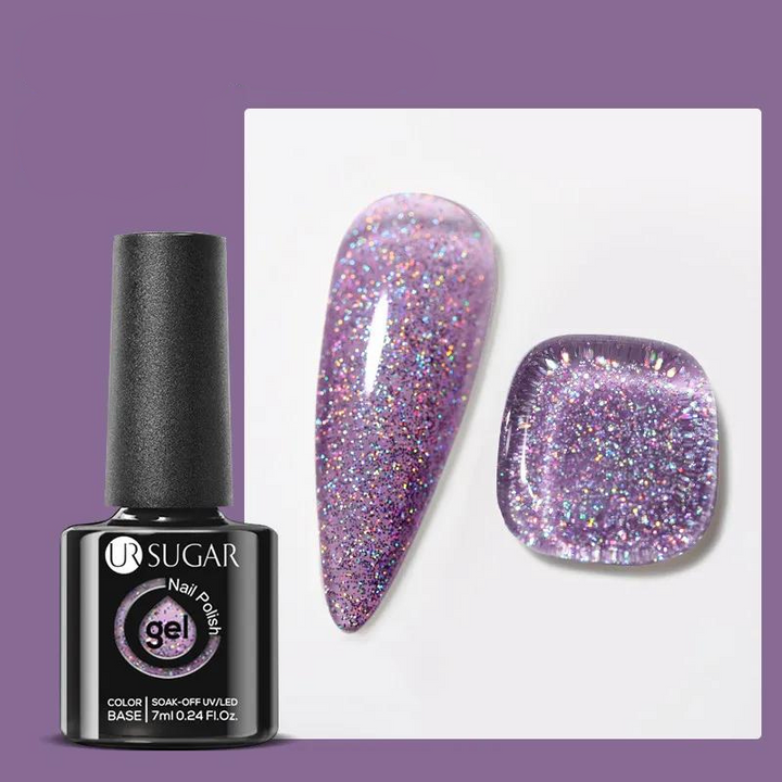 Gel à Ongles Pailleté violet