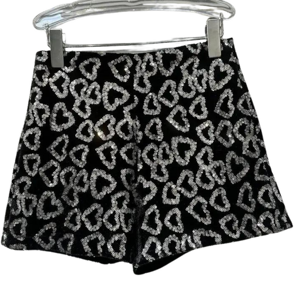 Short noir paillette sale