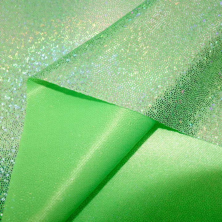 Tissu Pailleté Polyester Vert