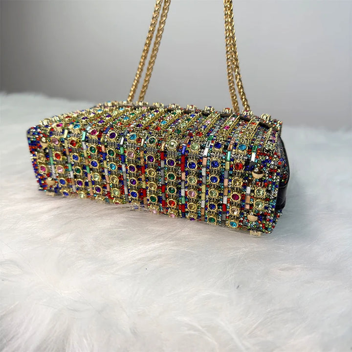 Sac Strass Rectangle multicolore