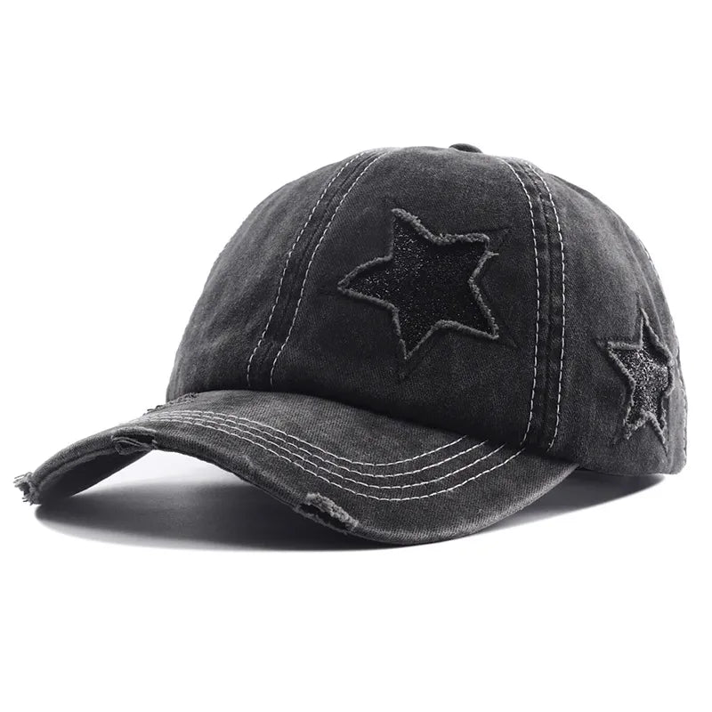 Casquette Avec Etoiles Paillettes noire