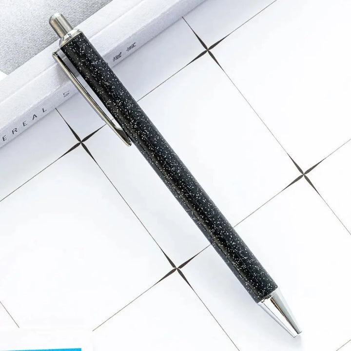 Stylo Avec Strass Noir Pailleté