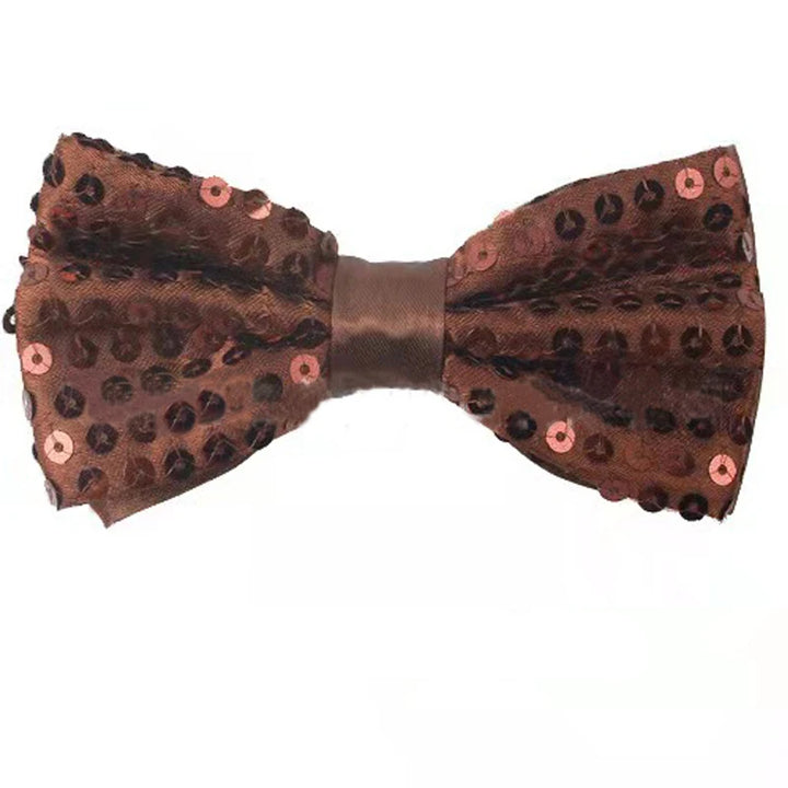 Noeud Papillon Marron Paillette Fête