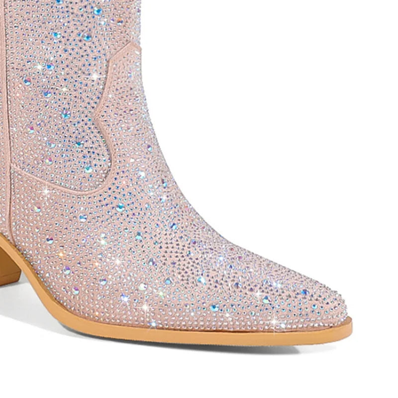 Botte CowBoy Strass Femme