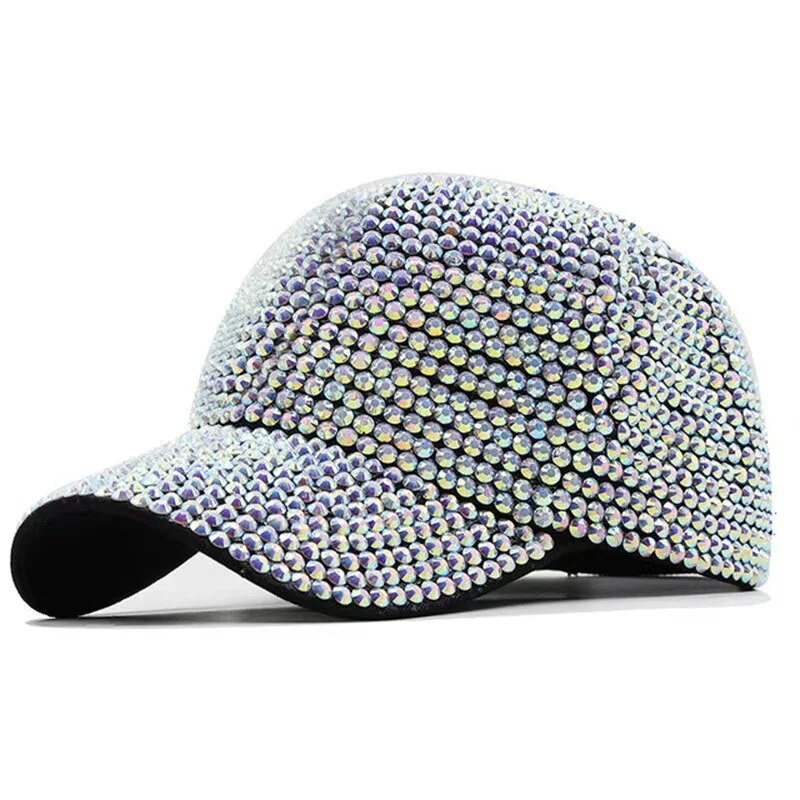 Casquette Femme Strass Argenté