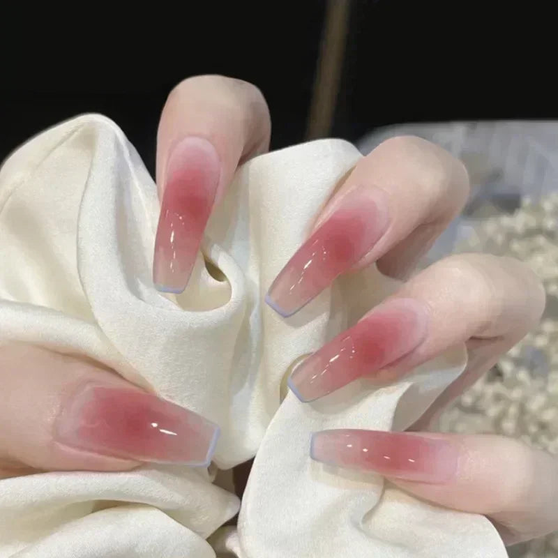 Faux Ongle Rose Paillette Rosé