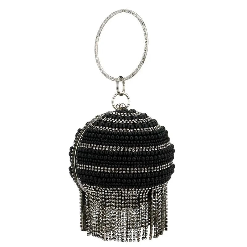 Sac Boule Strass Noir boule