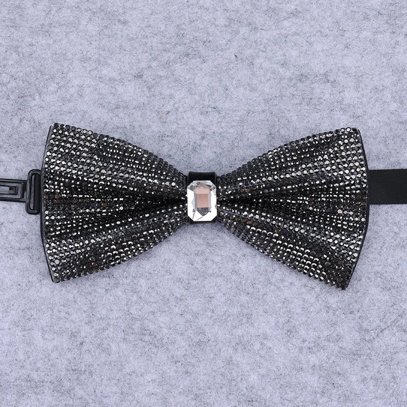 Noeud Papillon Noir Paillette Strass