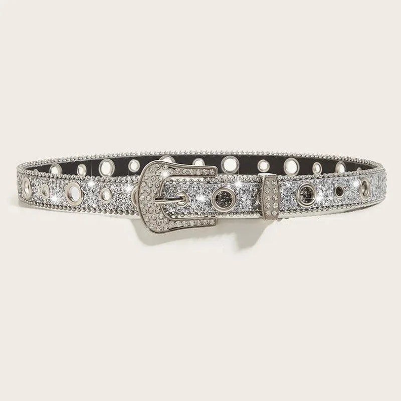 Ceinture Strass Femme argent