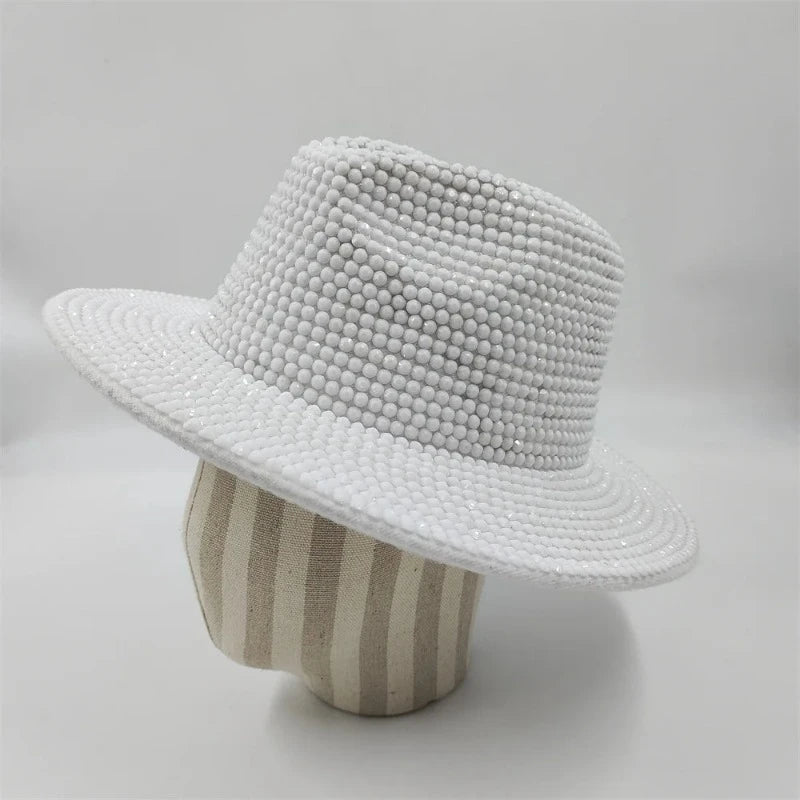 Chapeau Strass blanc de blanc