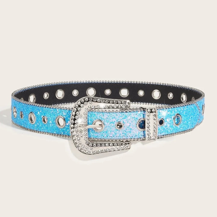 Ceinture Strass Femme bleue