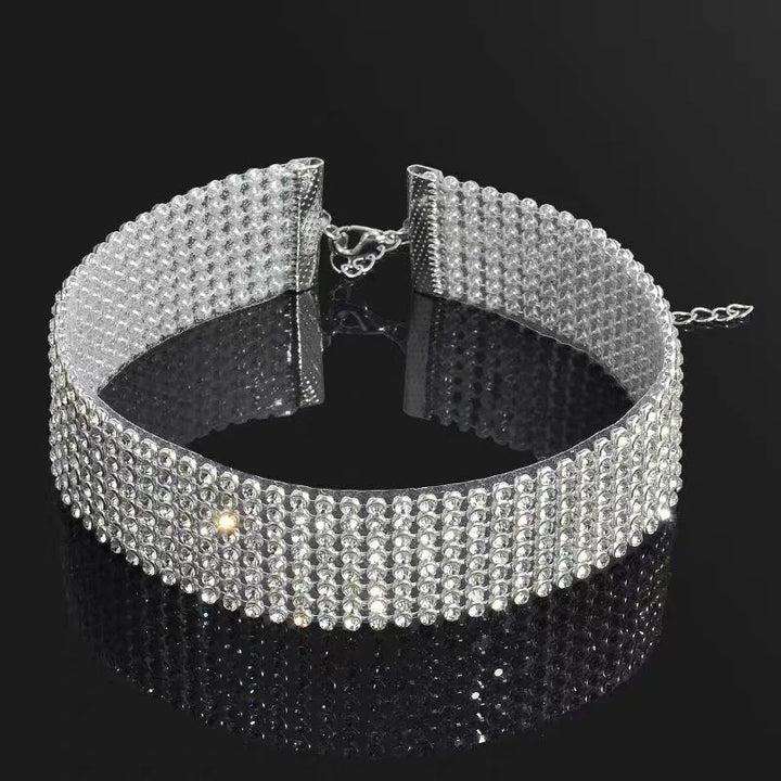 Collier Femme Strass Argenté