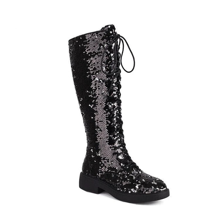 Bottes Noir  Paillettes Montantes