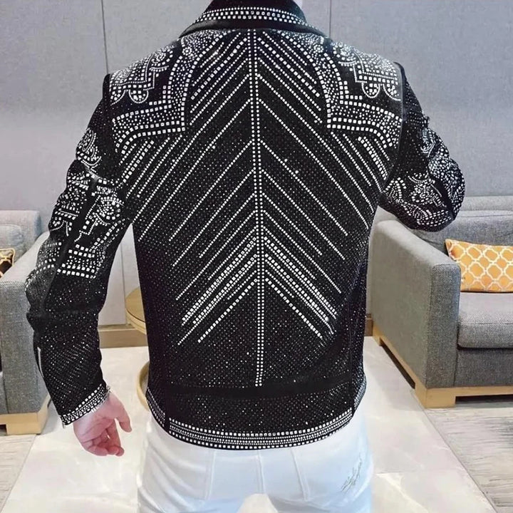 Veste Strass Homme Design Moto