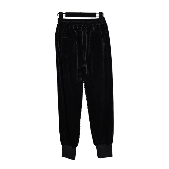 Ensemble Paillette Noir Pantalon Pull Femme Noir