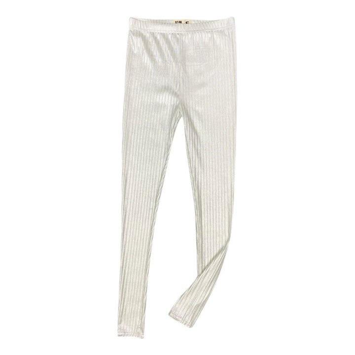 Legging Pailleté Rayures Blanc 