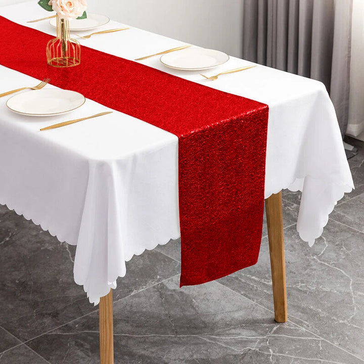 Chemin de Table Pailleté Rouge