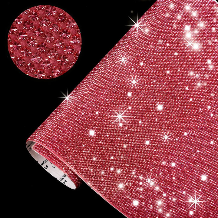 Feuille Autocollant Strass Rouge