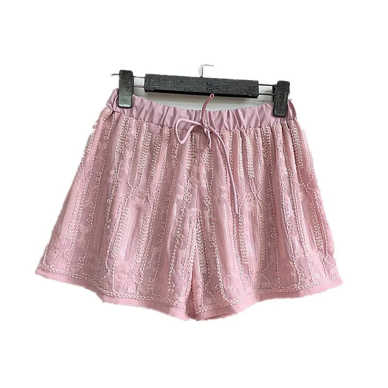 Short Rose  Avec Paillette Femme