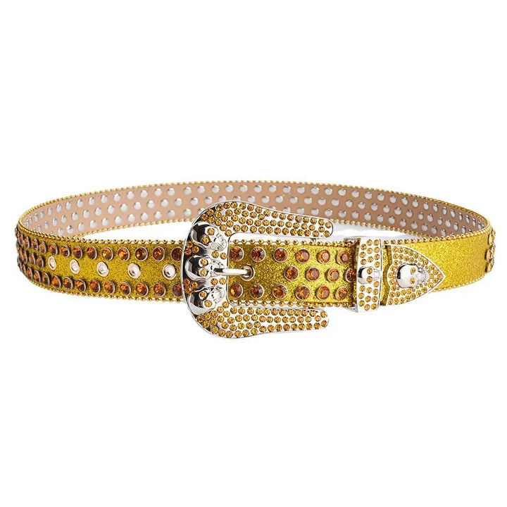 Ceinture Strass Tête de mort or