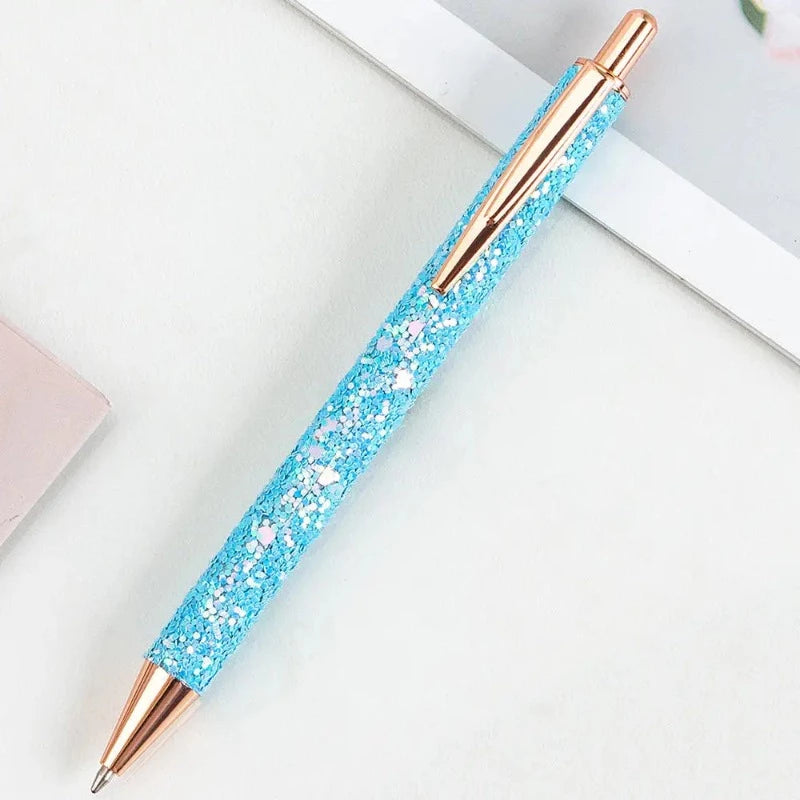 Stylo Avec Strass bleu Ciel Cuivré