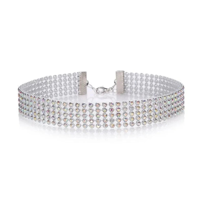 Collier Femme Strass Multi couleurs
