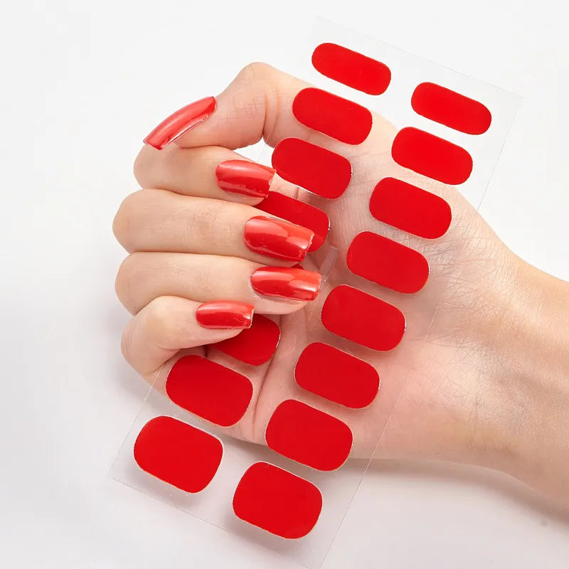 Ongle Paillette Sticker Rouge Ruby
