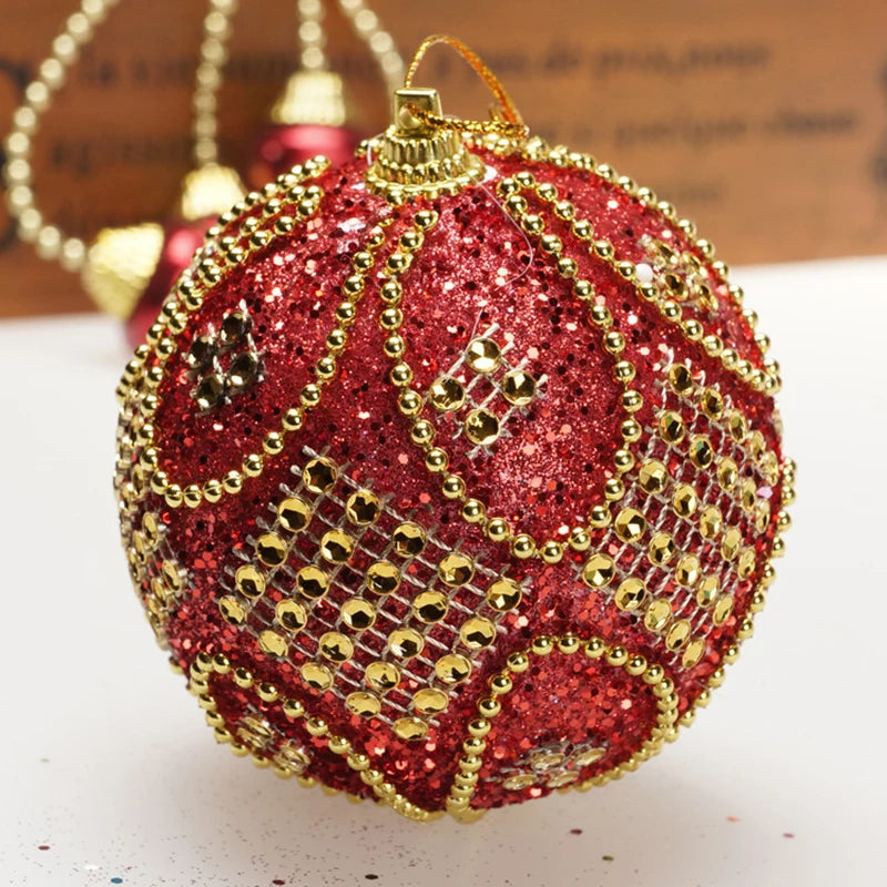 Boule de Noel Strass Rouge