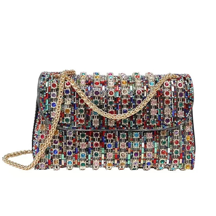 Sac Strass Rectangle multicolore