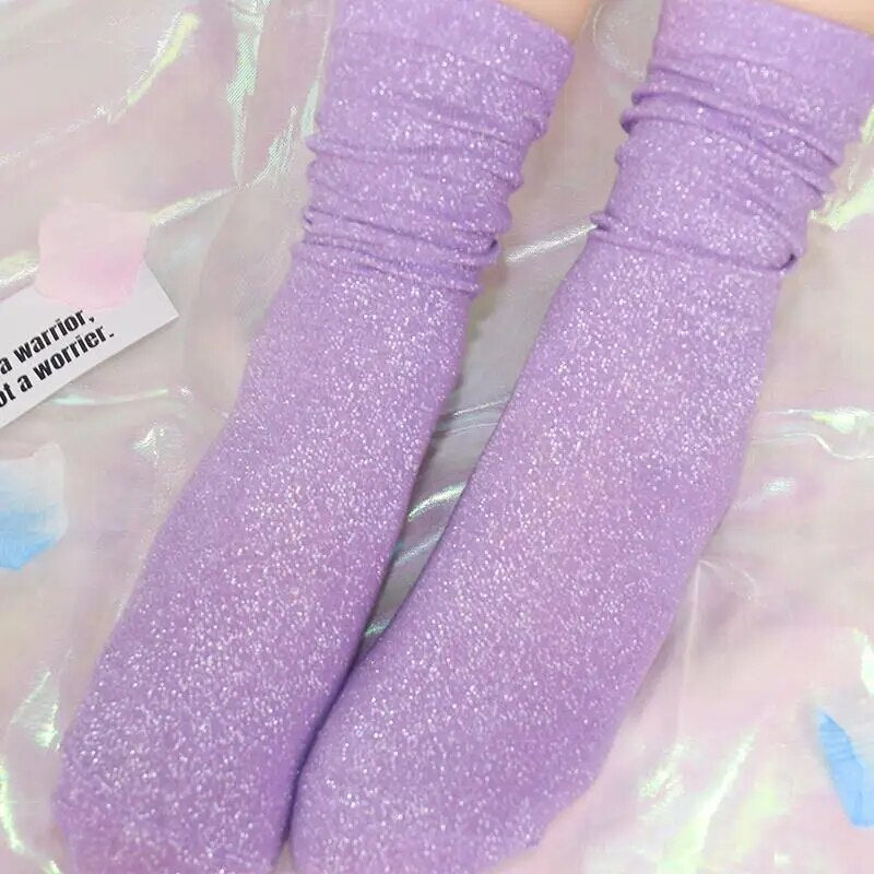 Chaussettes Paillettes Coton