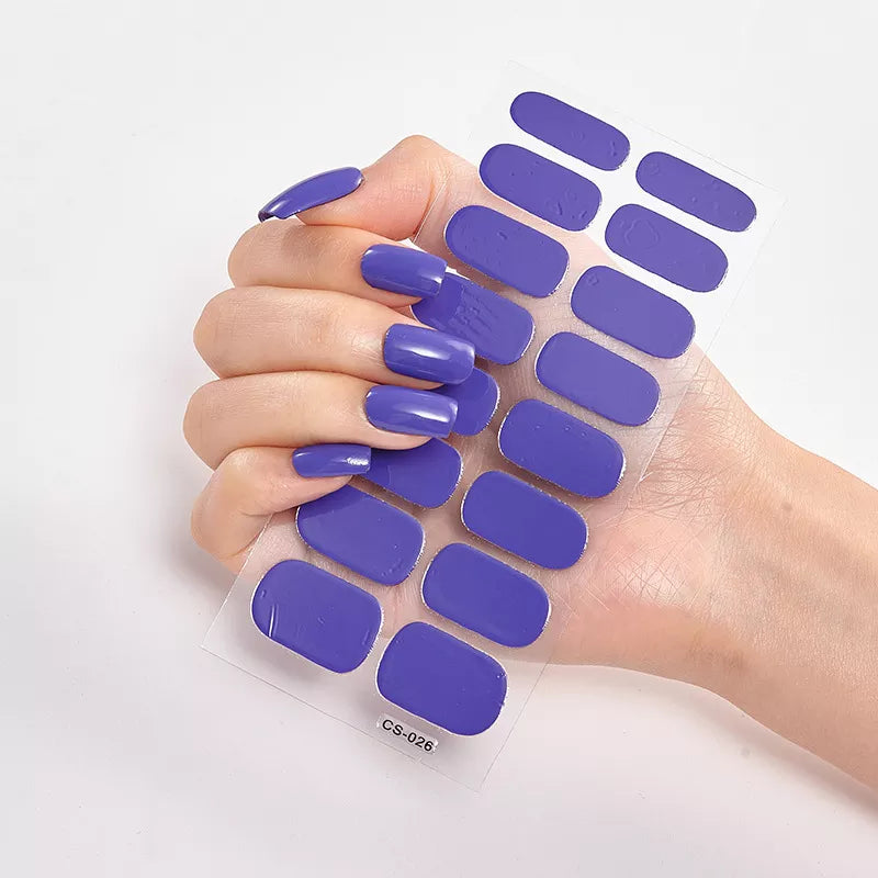 Ongle Paillette Sticker Bleu Violet