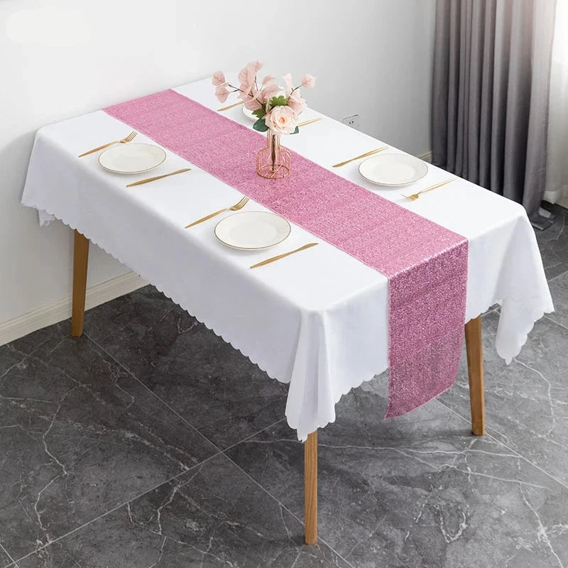 Chemin de Table Rose Pailleté