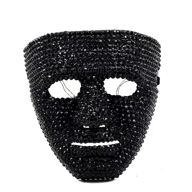 Chapeau Strass masque noir